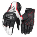 Men Carbon Fiber Motorcycle Gloves Cowhide Leather Moto Motorbike Motocross Gloves Anti-slip Protective Gear