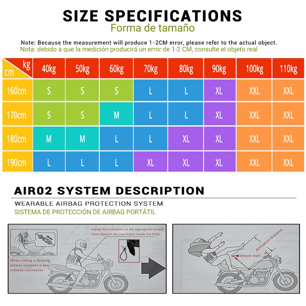 Motorcycle Jacket Motorcycle Air Bag Vest Reflective Motocross Racing Airbag Vest Moto Riding CE Protector Motorcycle Equipment