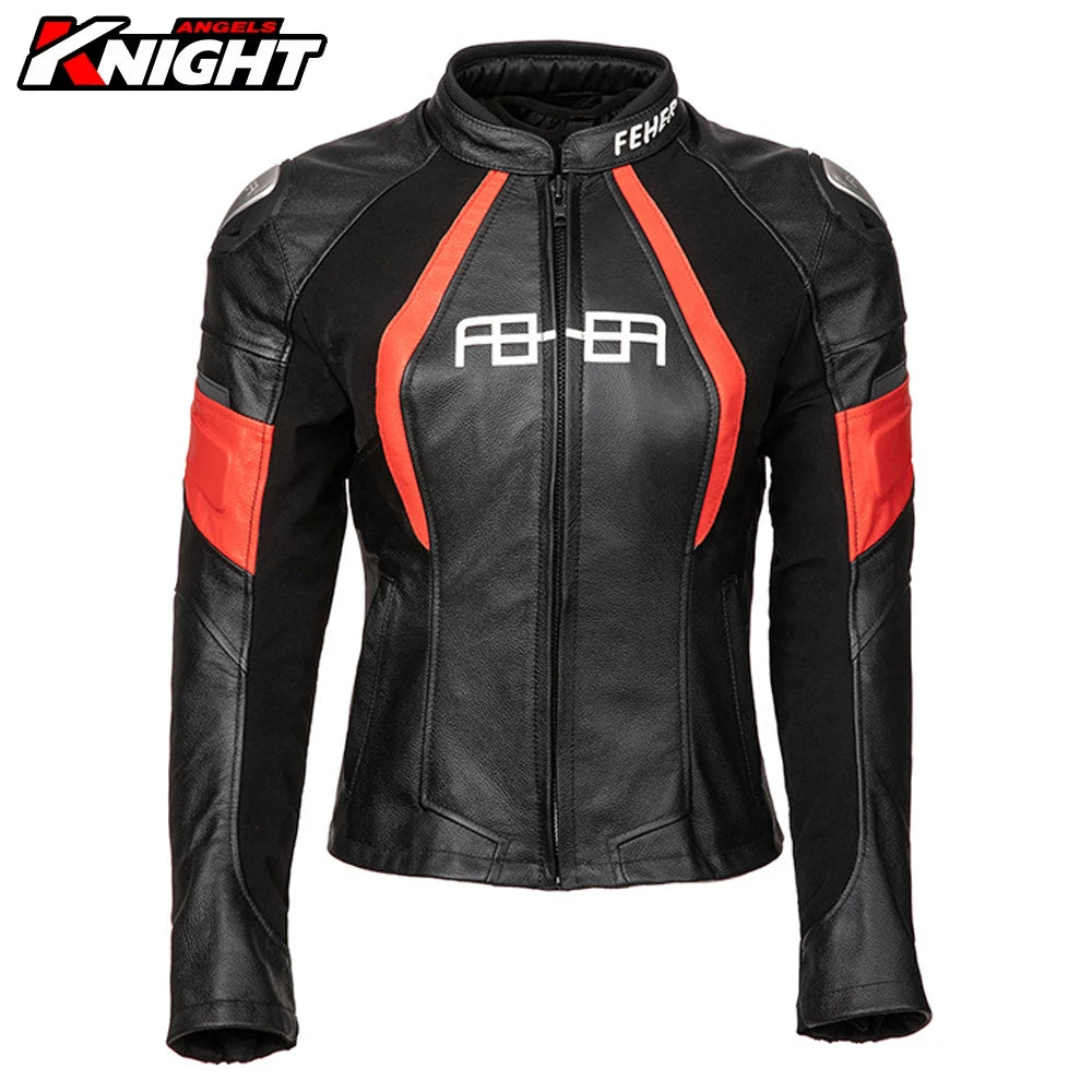 Motorcycle Riding Jacket Women Locomotive Thermal CE Protective Clothing Motorcross Racing Leather Jacket Four Seasons