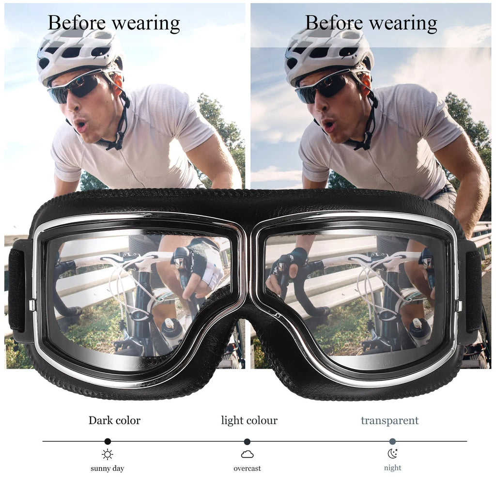 1Pcs Motorcycle Riding Goggles Windproof Adjustable Protective Glasses Outdoor Multifunctional Eye Protection Riding Goggles