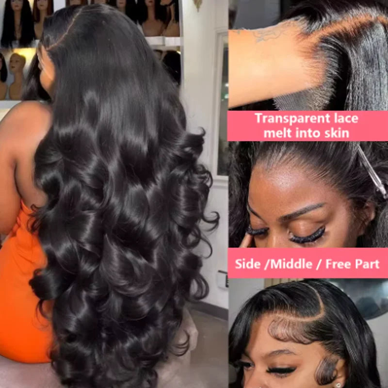 250 Density Body Wave 13x4 Lace Front Wigs Brazilian 5x5 Glueless Closure Wig Black 13x6 Hd Transparent Frontal Human Hair Wig