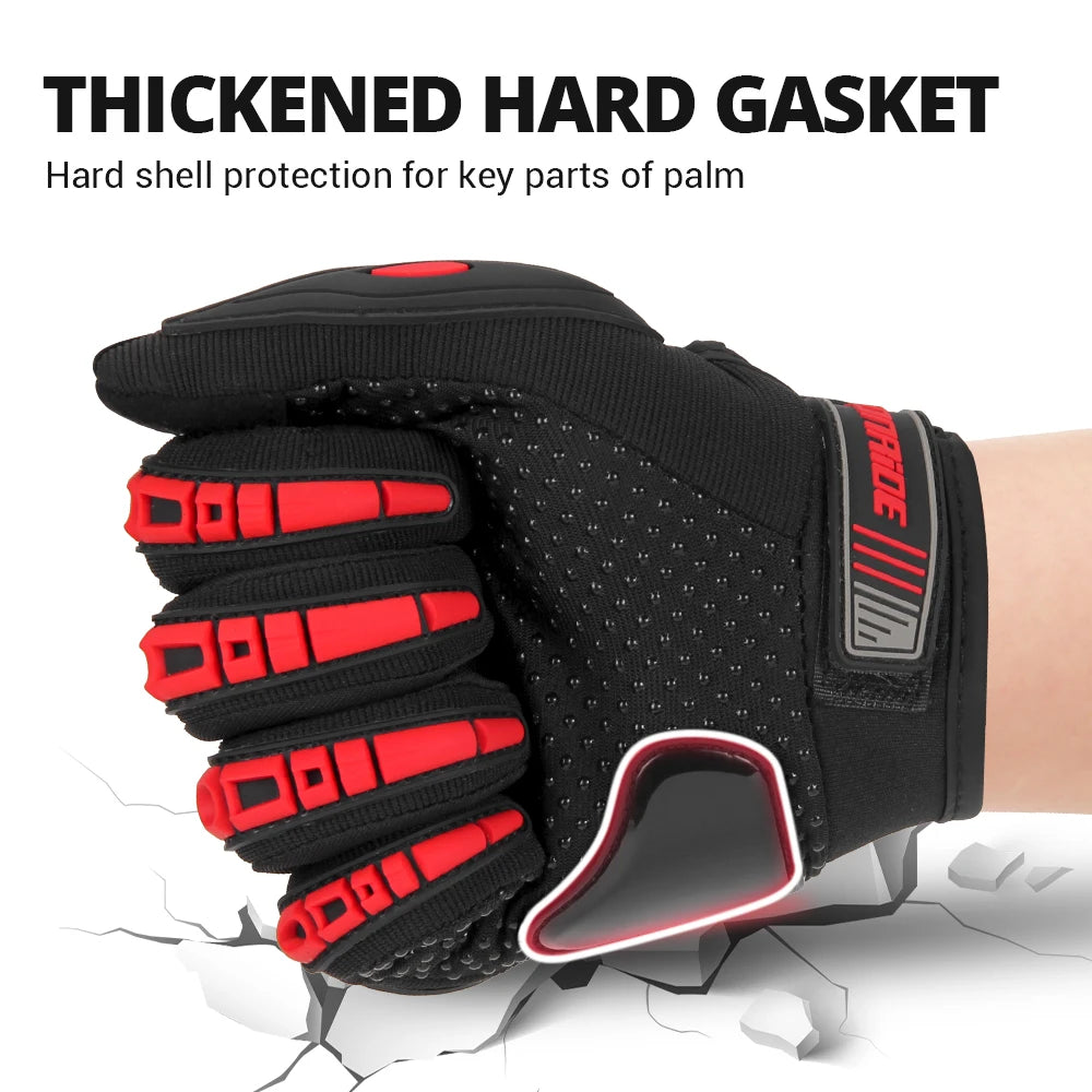 Motorcycle Gloves Summer Waterproof Touch Screen Full Finger Gloves Protective Anti-fall Guantes Moto Non-slip Riding Gloves