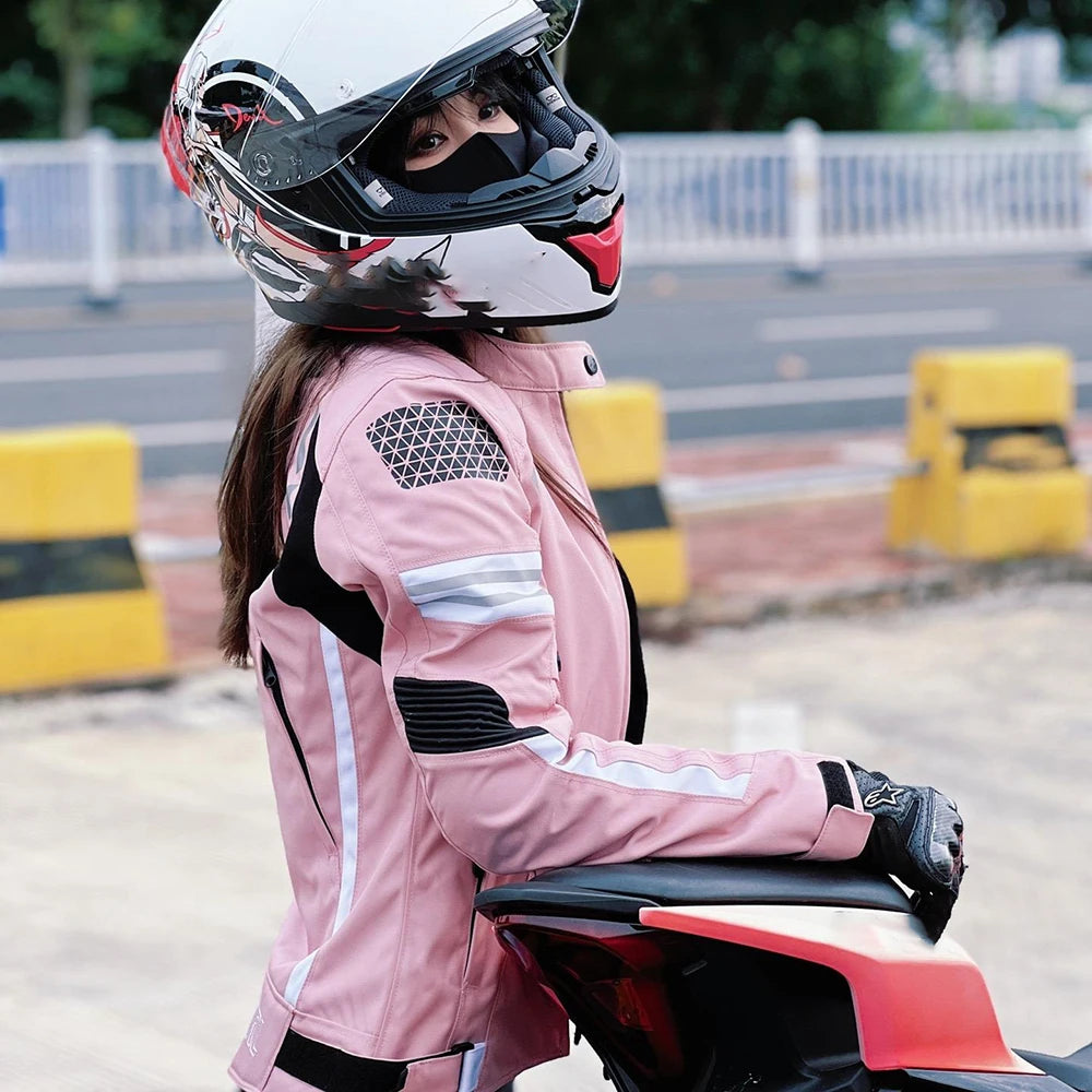 Motorcycle Suit Summer Chaqueta Moto Mujer Fall Prevention Motorcycle Clothes Wear Resistant Chamarra Motociclista Breathable Mo