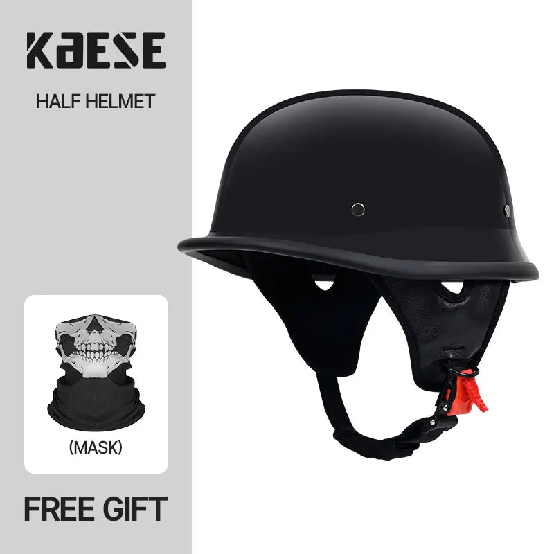 Factory Price Adult Motorcycle Helmet Vintage Motorcycle Cruiser Half Face German Helmet Motorcycle Helmet Trend Safety Cap