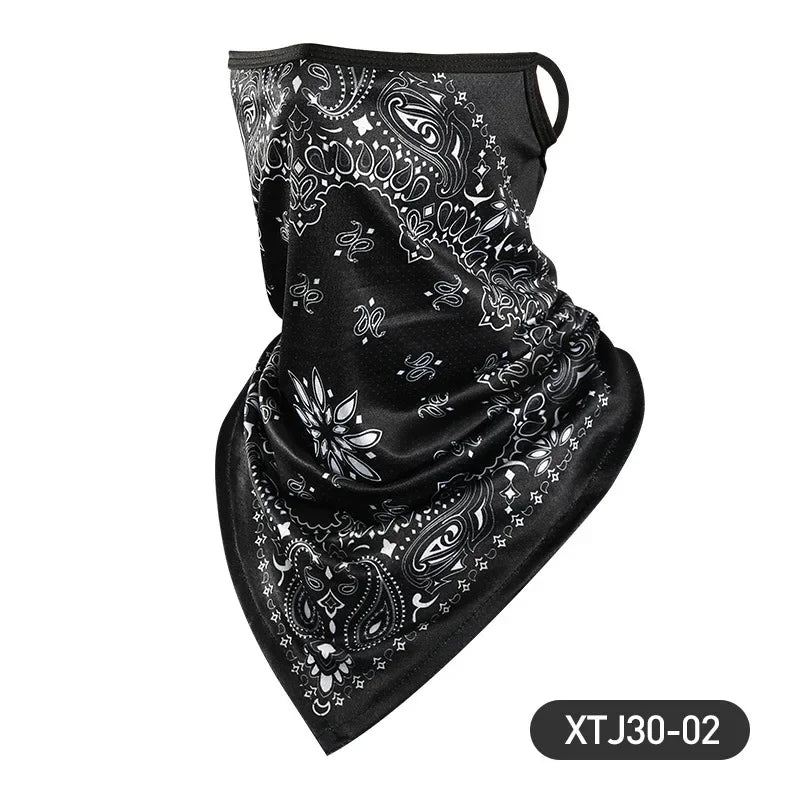 Summer Cold Ice Motorcycle Face Mask Men Skull Caps Helmet Balaclava Headwrap Bandana Face Shield Headband Running Cycling Hat