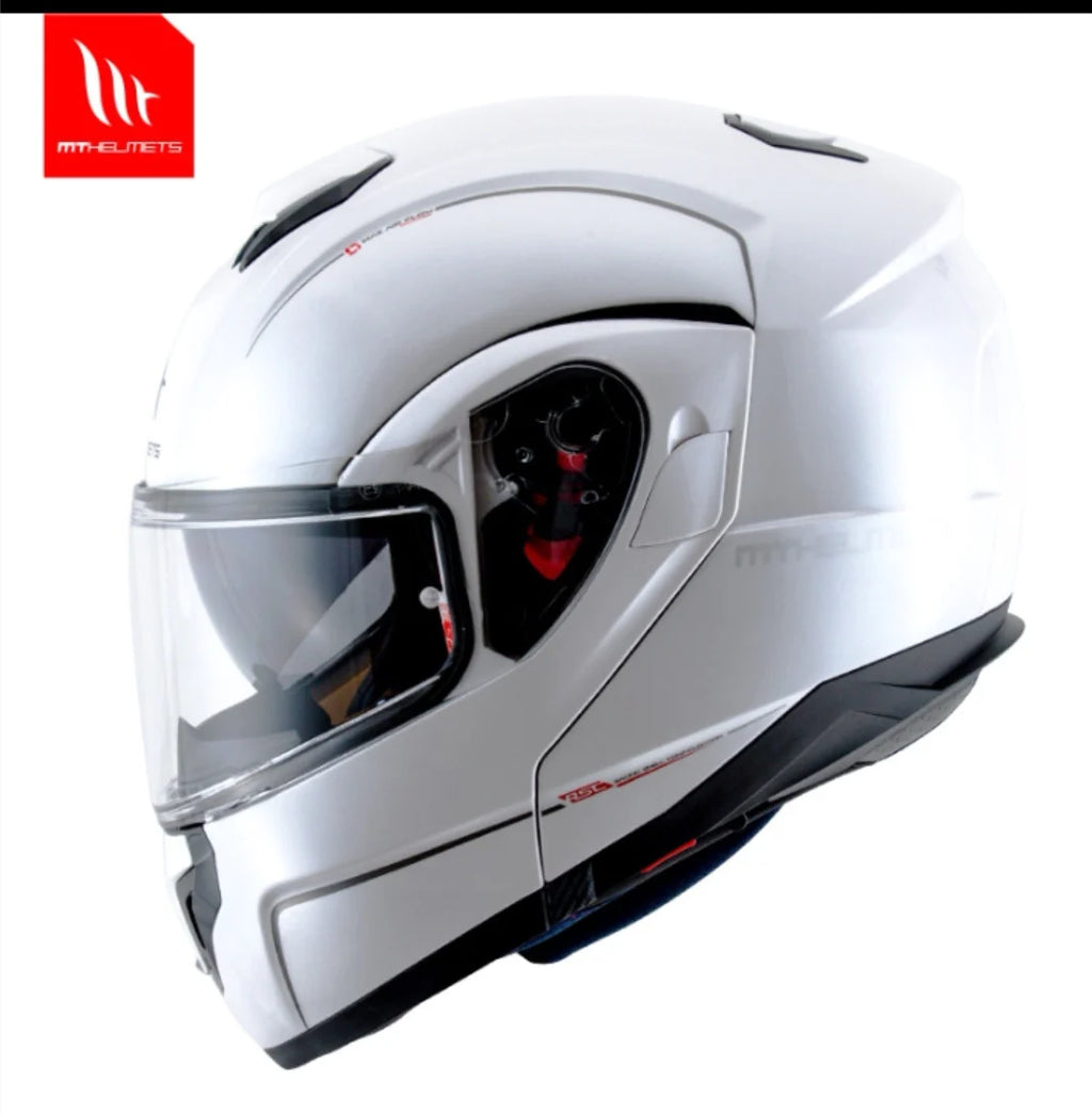 MT ATOM SV Double Lens Flip Up Helmet Motorcycle Safety Full Face Helmet for Men and Women DOT ECE Certification casco moto