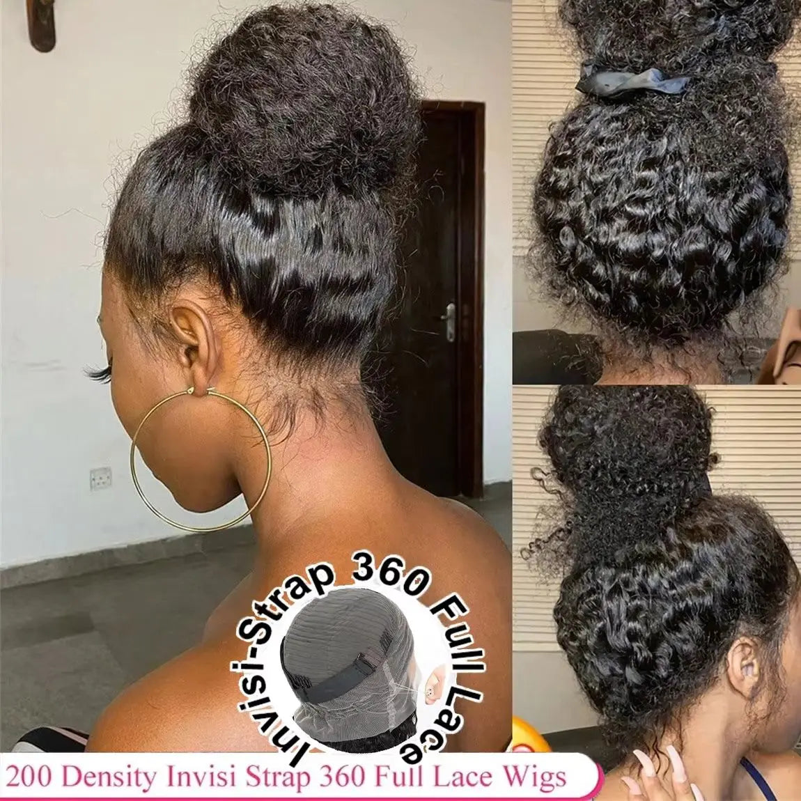 360 HD Full Lace Curly Wigs Human Hair Preplucked 13x6 13x4 Lace Frontal Wig Deep Wave Glueless Human Hair Ready To Wear 30Inch
