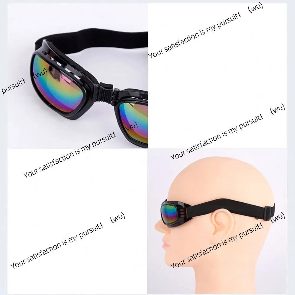 Sports Goggles Windproof Cycling Glasses Foldable Vintage Snowboard Goggles Multifunctional Adjustable Motorcycle Glasses Riding