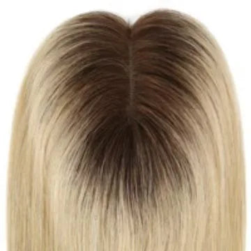 6 Colors Available Human Hair Topper Wig 4x4.5 Lace Frontal 12 Inch Hand-Tied 4 Clips 48H Ship #1B #2 #4 #613 #10/6 #613/BC Dura