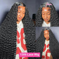 13x6 Hd Lace Front Wig 30 40 Inch Curly Wave Human Hair High Density Transparent Lace Frontal Wig Black Brazilian Wigs For Women