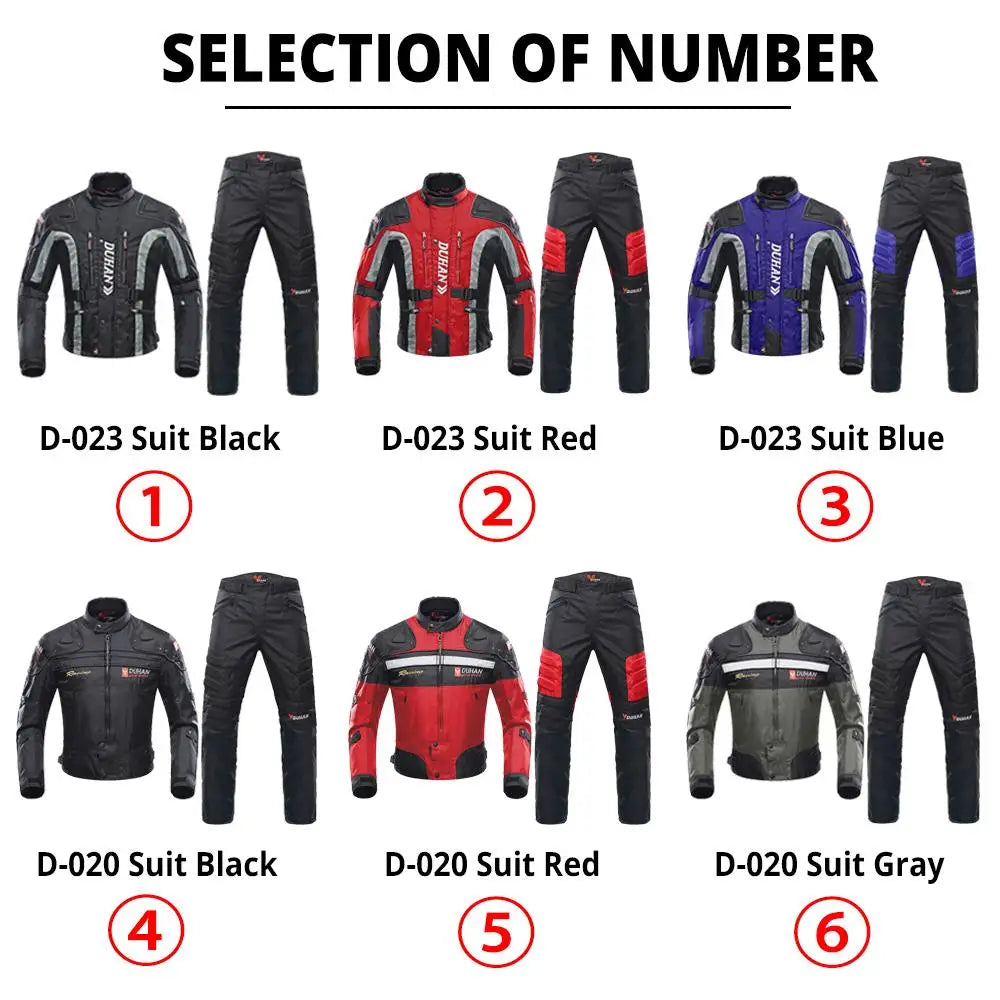 DUHAN Winter Motorcycle Jacket Moto Pants Wear-resistant Motocross Jacket  Windproof Moto Protector Touring Clothing