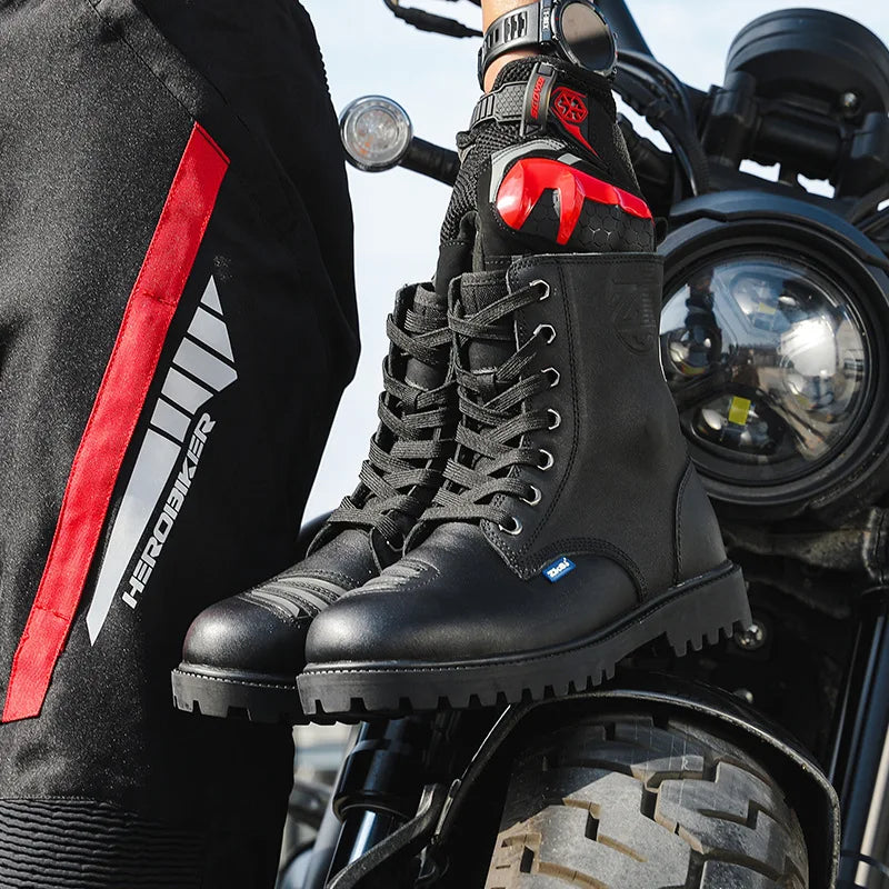 Motorcycle Riding Boots High Top Motorcycle Boots Breathable Anti Fall Knight Equipment Road Racing Boots Motocross Shoes 35-46
