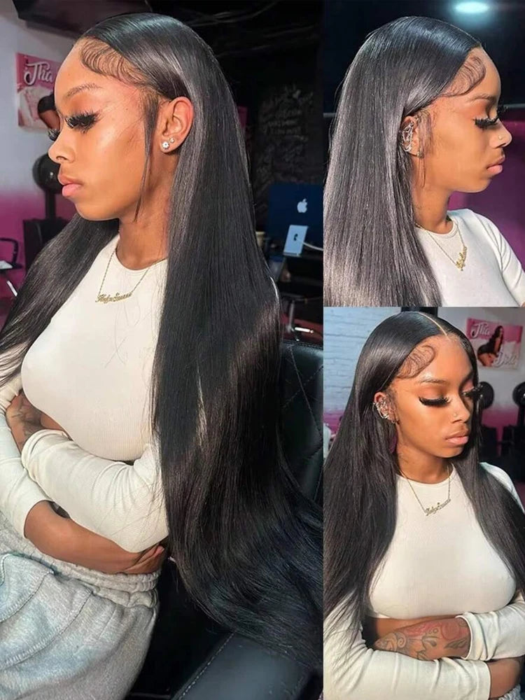 12A Ready To Go Glueless Wigs Pre Cut 13x4 Straight Lace Front Wigs Human Hair HD Transparent 5x5 Lace Closure Wigs for Beginner