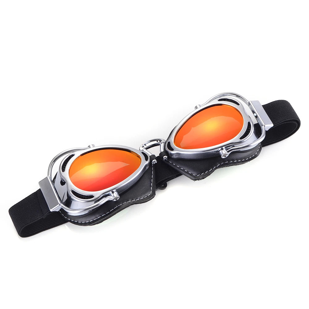 Super bike Ski Goggles Glasses Retro Motorcycle Goggles Vintage Protective Off-Road Riding style Steampunk Glasses