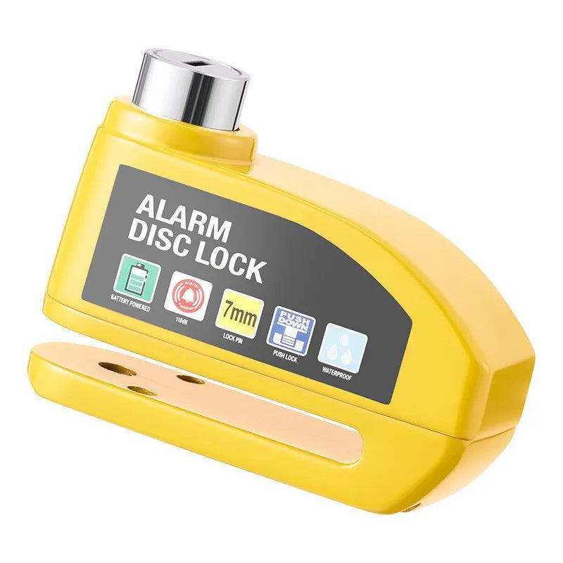Metal Alarm Disc Lock - Waterproof Anti-Theft Brake Lock for Motorcycle Bicycle Electric Scooter