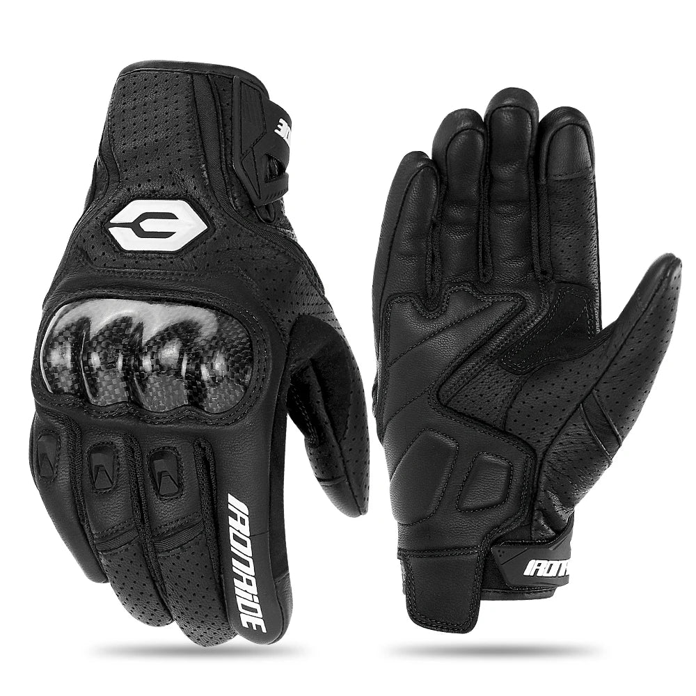Motorcycle Gloves Leather Motorbike Touch Screen Gloves Motocross Full Finger Protective Gloves Motorbike Non-slip Riding Gloves