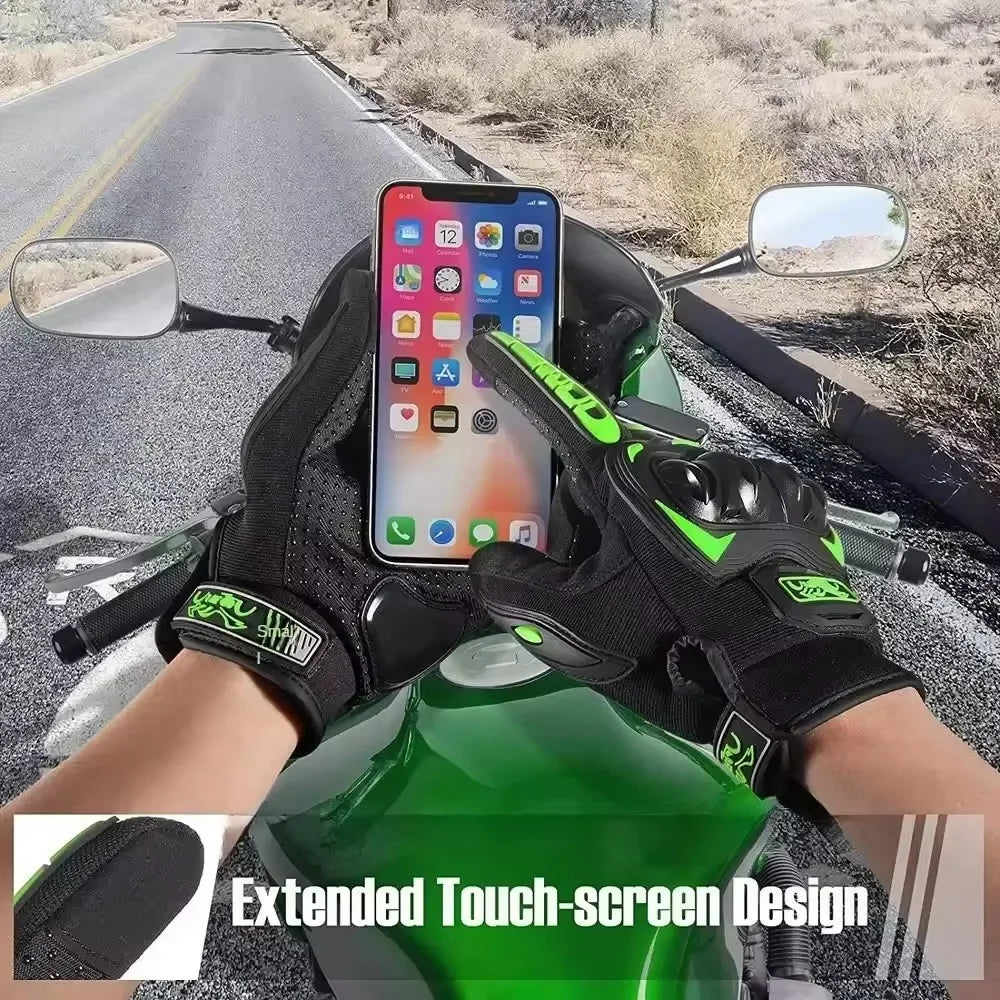 Summer Motorcycle Riding Gloves Breathable Hard Knuckle Touchscreen Compatible Tactical Dirt Bike Moto Gloves
