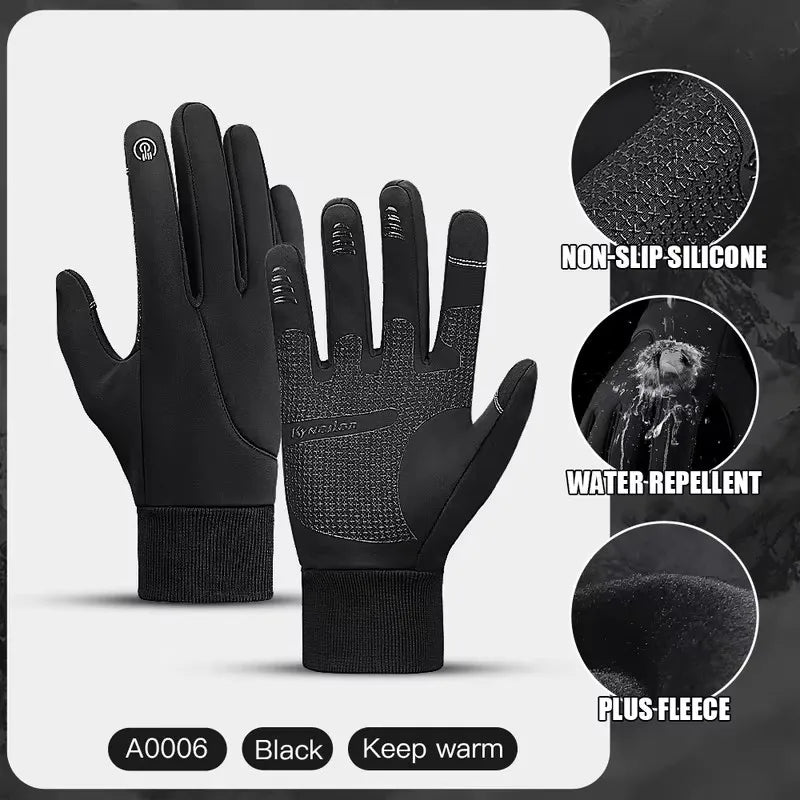 Kyncilor Winter Motorcycle Riding Gloves for Men & Women Touchscreen Waterproof Fleece Sports Accessory Glove for Ski Hiking Run