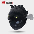 Uchoose Motorcycle Helmet Cover Cartoon Plush Helmets Hat With Crazy Large Flexible Ears Funny Helmet Protective Case For Riding