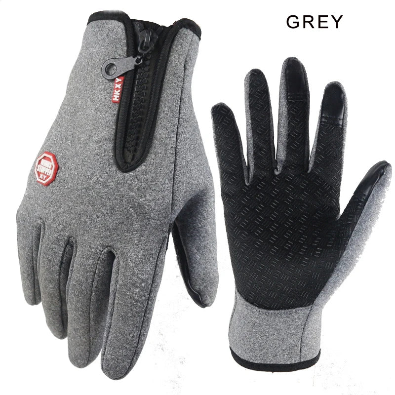 New Winter Gloves Men Women Touch Cold Waterproof Motorcycle Cycle Gloves Male Outdoor Sports Plus Velvet Warm Running Ski Glove