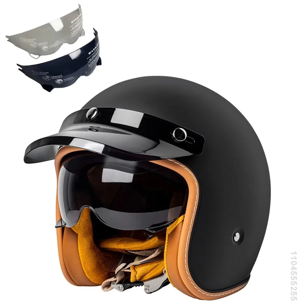 Motorcycle Helmet Open Face Helmet for Men Women Capacete De Moto ABS Material Motorcycle Equipments DOT Certification