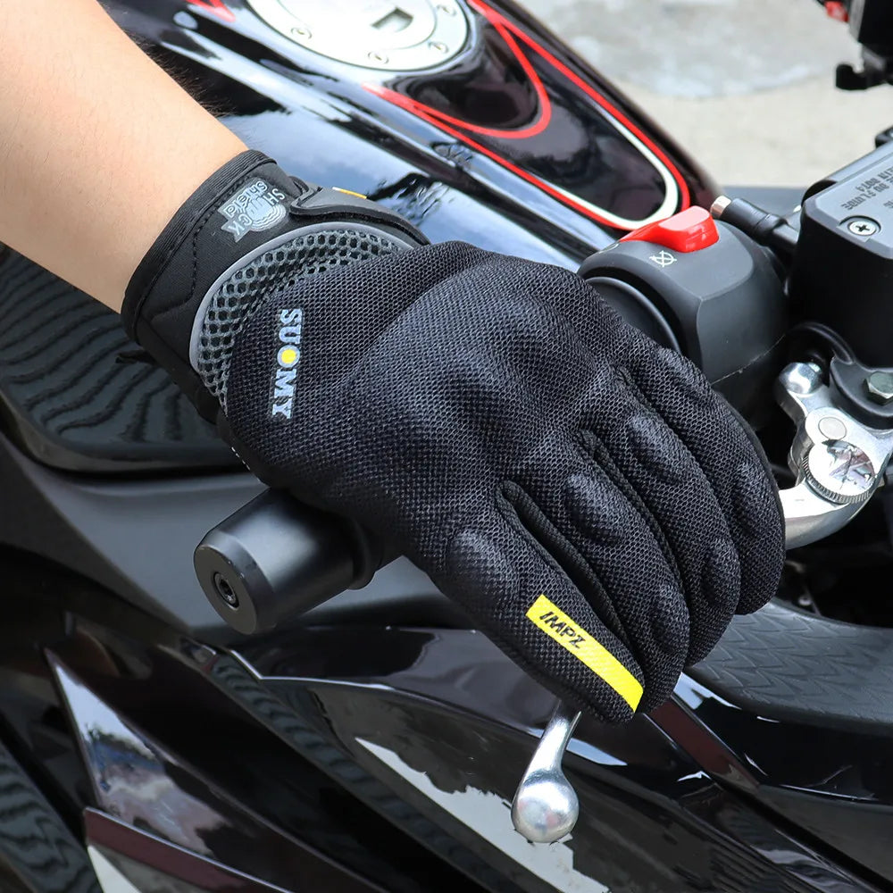 SUOMY Summer Motorcycle Gloves Touch Screen Full Finger Racing/Climbing/Cycling/Riding Sport Windproof Motocross Gloves Luvas