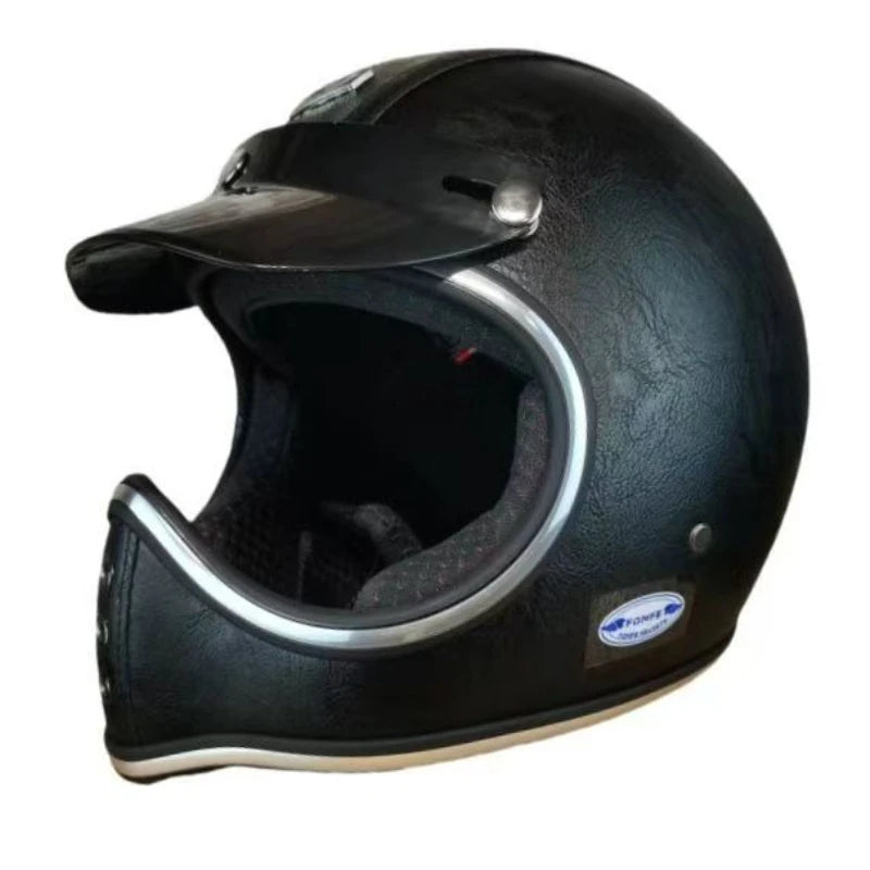 HOT Retro Full Face Motorcycle Helmet ABS Multi-color Options Available Full Face Helmet ABS Enhanced Comfort for Long Rides