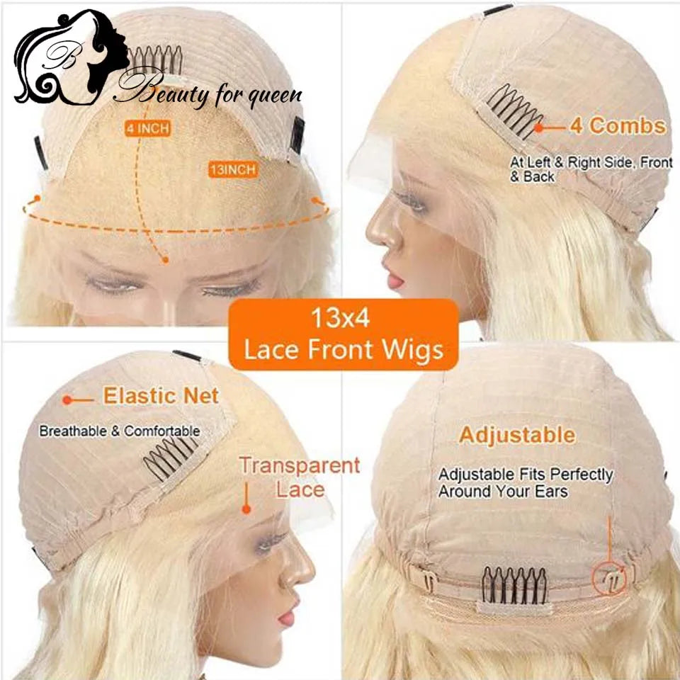 Purple Body Wave HD 13x4 Lace Frontal Wigs For Women Colored Long Straight Glueless Wig Human Hair Ready To Wear 180% Density