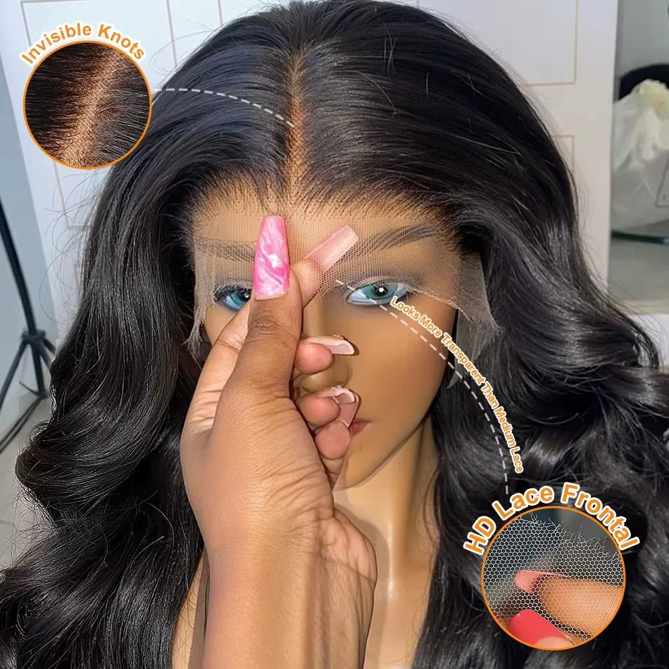 20 42 Inch 13x4 13x6 Body Wave Lace Front Wigs 5X5 Glueless Wig Pre plucked Ready To Wear Lace Front Human Hair Wigs 300 Density