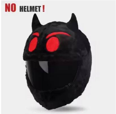 Cartoon Plush Animal Motorcycle Full Helmet Cover Funny Fabric Protection Soft Motorcycle Accessories