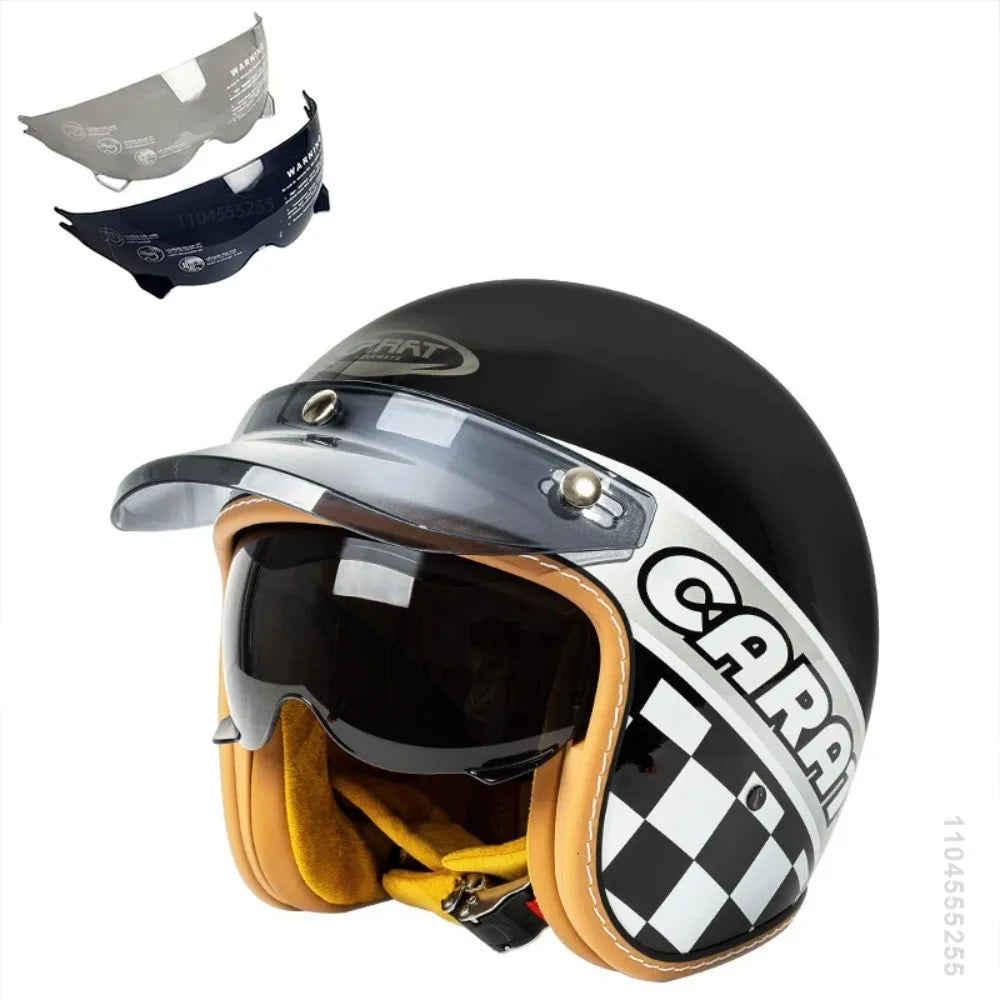 Motorcycle Helmet Open Face Helmet for Men Women Capacete De Moto ABS Material Motorcycle Equipments DOT Certification