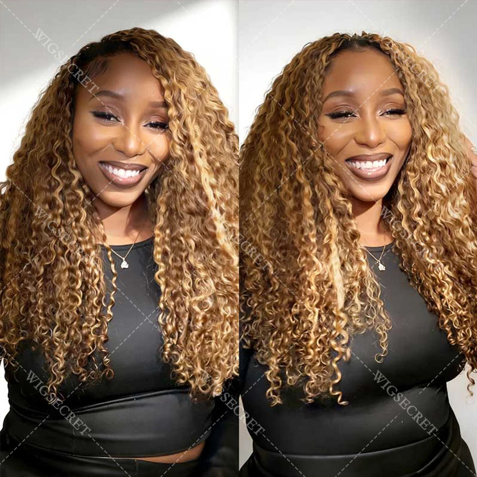 Miracle Knots Burmese Curly Crochet Human Hair Extensions Pre-Separated Knotless Ombre Highlight Feather Crochet Braids Hair