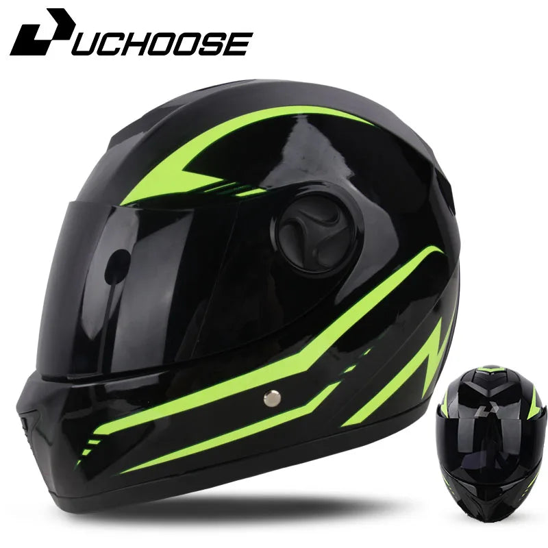 Uchoose DOT Certification Safety Motorcycle Helmet Full Face helmet For Racing Motocross Motorbike Riding Moto Helmets