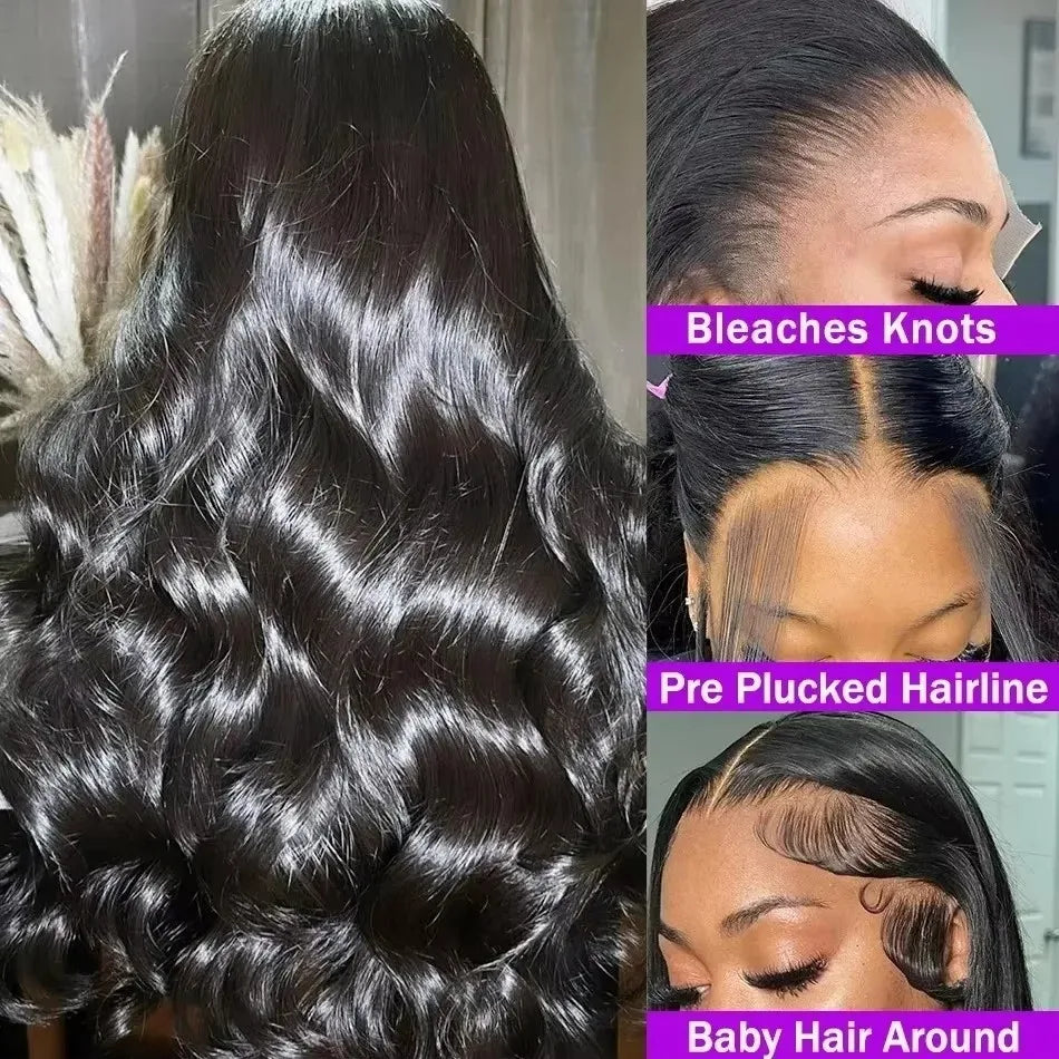 40 Inch Body Wave Human Hair Wigs 13x6 Hd Lace Frontal Wig Brazilian Pre Plucked Lace For Women 13x4 Lace Front Wigs 250 Density