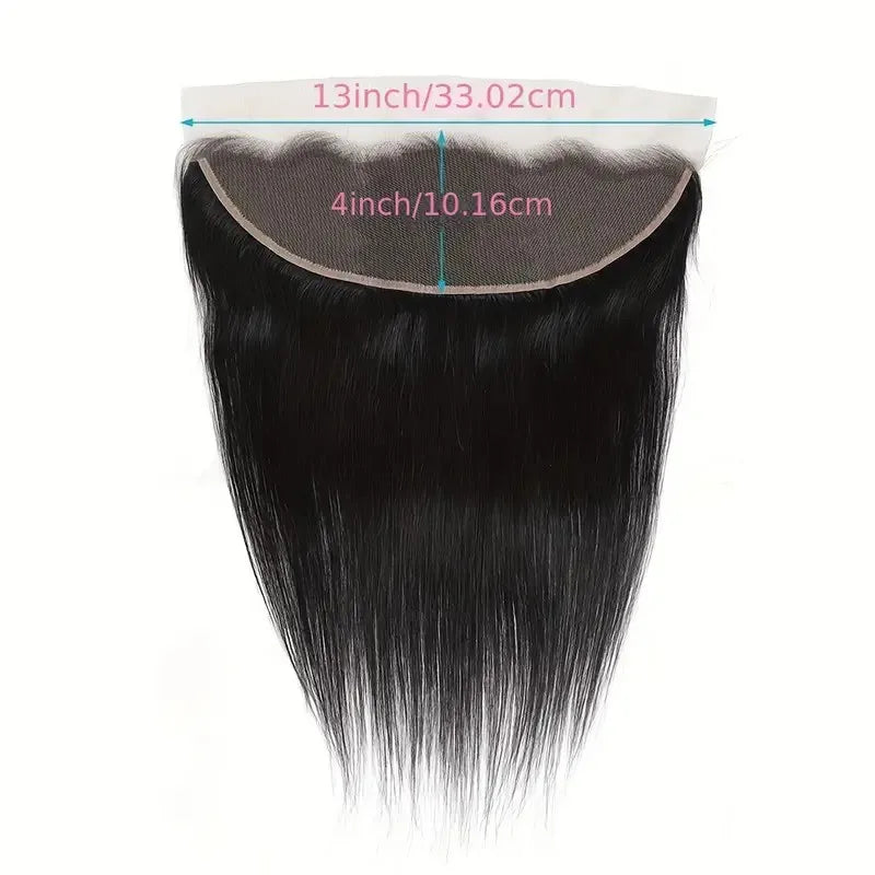 High-Quality Brazilian Human Hair Lace Front Closure Wig - 13x4 Lace Frontal, 8-18 inches Ear-to-Ear Free Parting, Pre-pl