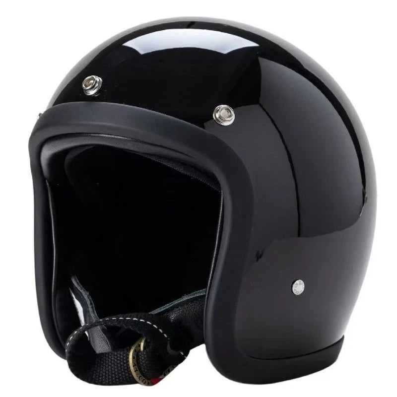Japanese Korea Style Open Face Motorcycle Helmet Vintage 500TX FiberGlass Retro Scooter Riding 3/4 Jet Casco Moto Capacete