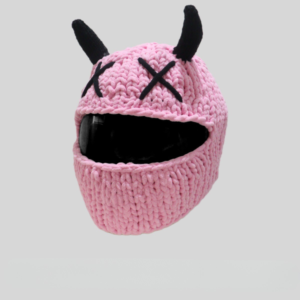 Handmade Knitted Little Devil Helmet Cover