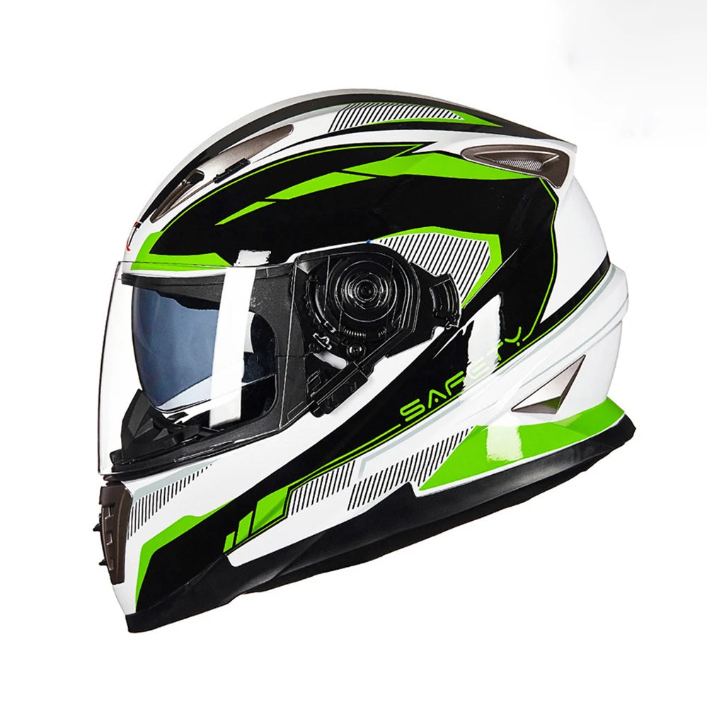Full Face Motorcycle Helmet Men Women DOT Winter Safety Anti-Fog Waterproof Dual Lens Riding Motorbike Helmet Casco Motocross