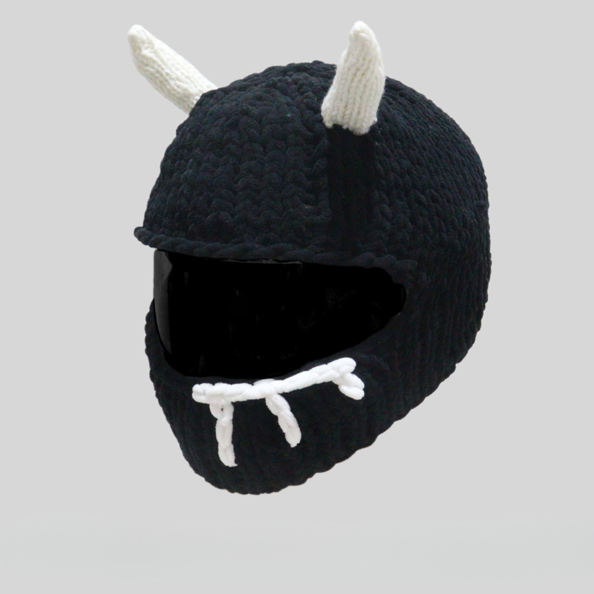 Handmade Knitted Little Devil Helmet Cover