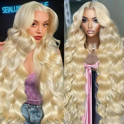 40 Inch Blonde Body Wave Human Hair Wigs 613 Hd Lace Frontal Wig 13x6 Bone Straight Lace Front Wig Colored Human Hair