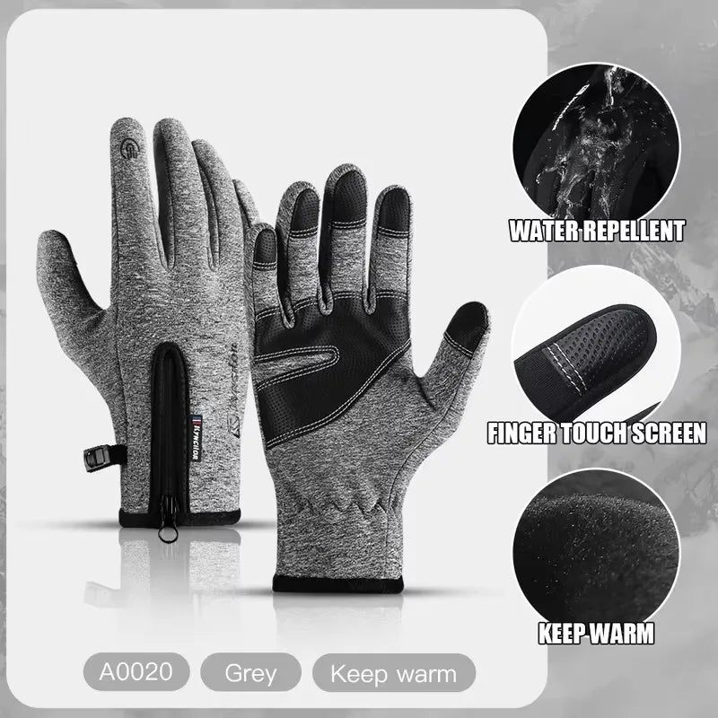 Kyncilor Winter Motorcycle Riding Gloves for Men & Women Touchscreen Waterproof Fleece Sports Accessory Glove for Ski Hiking Run