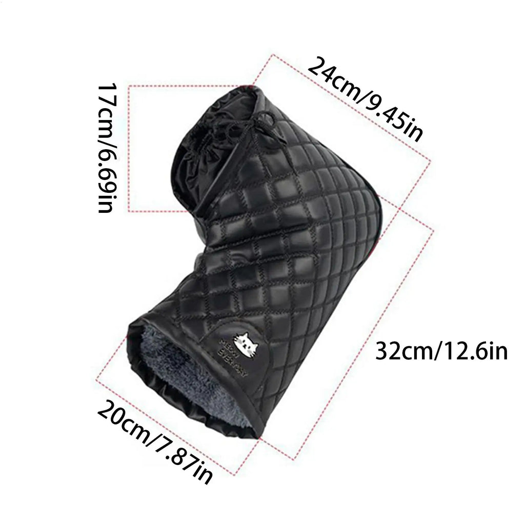 Motorcycle Handlebar Mitts Winter Waterproof Hand Muffs Windproof Handlebar Fingerless Gloves for Cold Weather Riding for Motor
