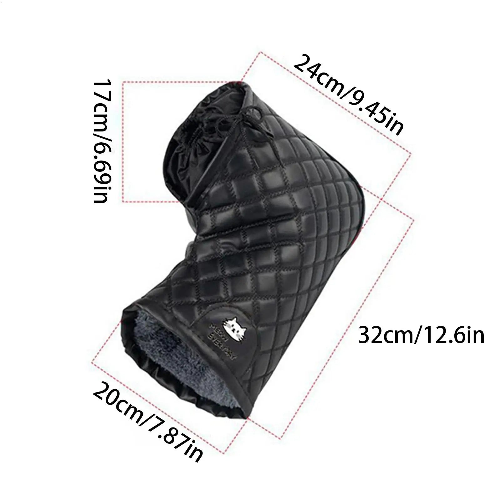 Motorcycle Handlebar Mitts Winter Waterproof Hand Muffs Windproof Handlebar Fingerless Gloves for Cold Weather Riding for Motor