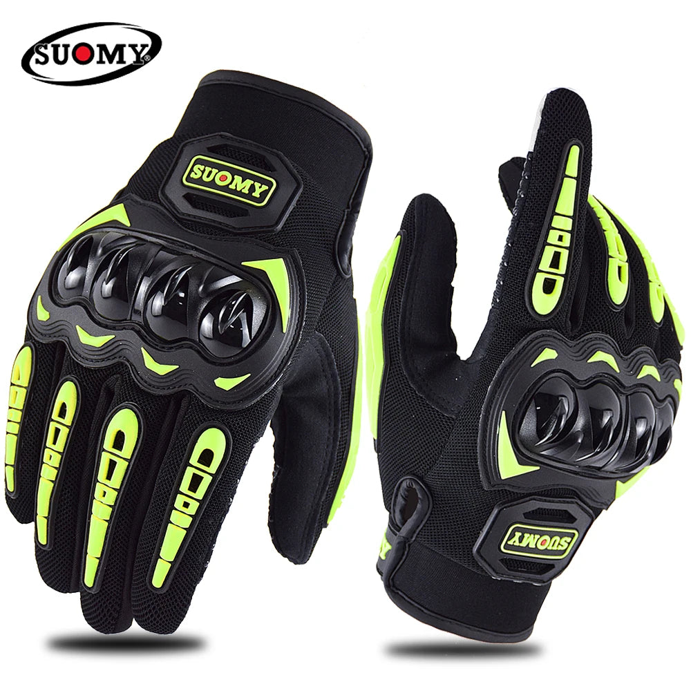 SUOMY Summer Motorcycle Gloves Touch Screen Full Finger Racing/Climbing/Cycling/Riding Sport Windproof Motocross Gloves Luvas