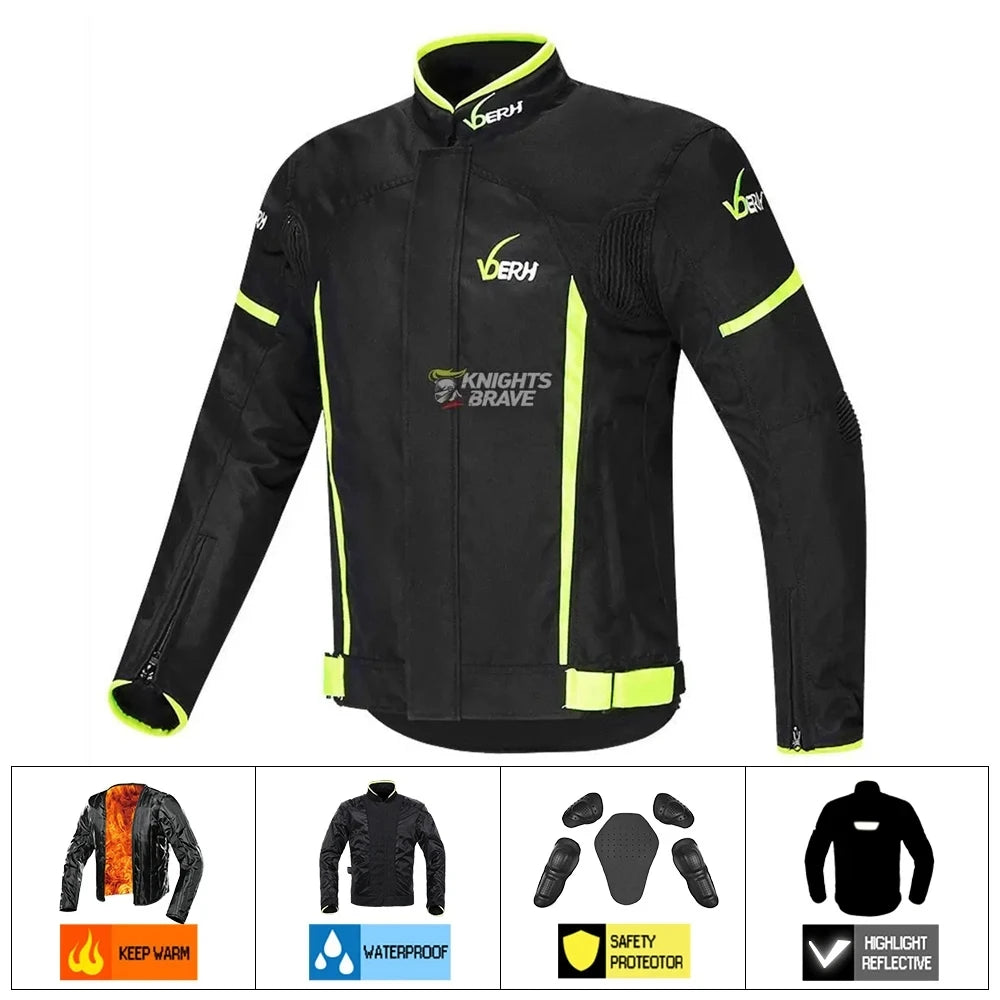 Motorcycle Jacket Waterproof Chaqueta Moto Windproof Moto Protection Night Reflection Motorbike Riding Jacket For 4 Season