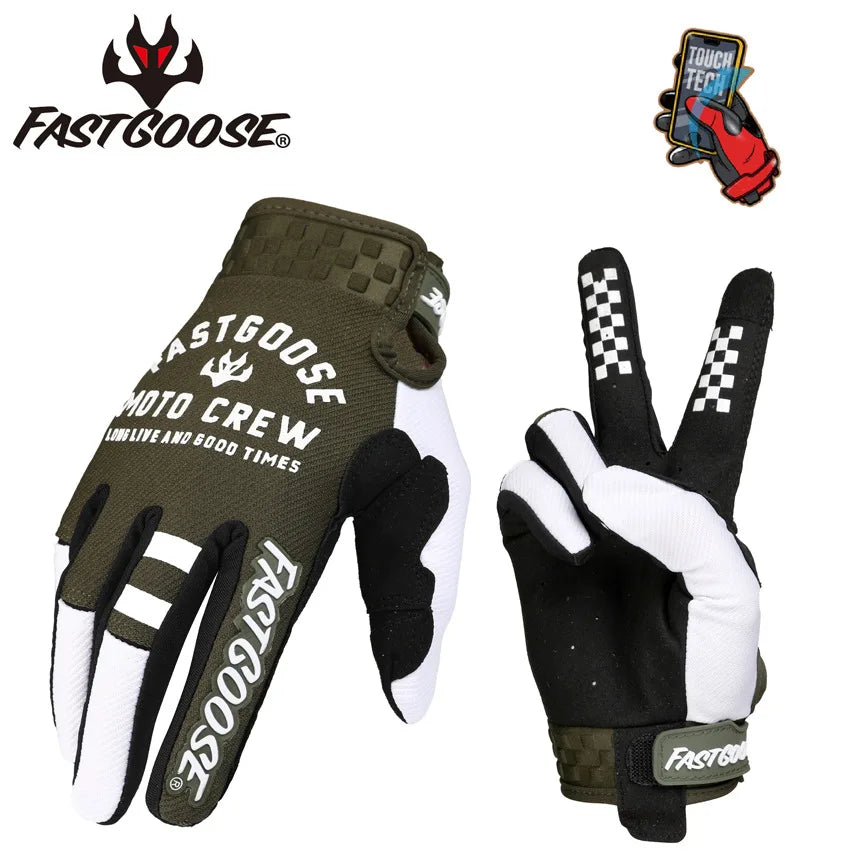 Fastgoose Motocross MX Sport Gloves Retro Rider Motorcycle Mountain Bike BMX DH MTB Cycling Riding Gloves