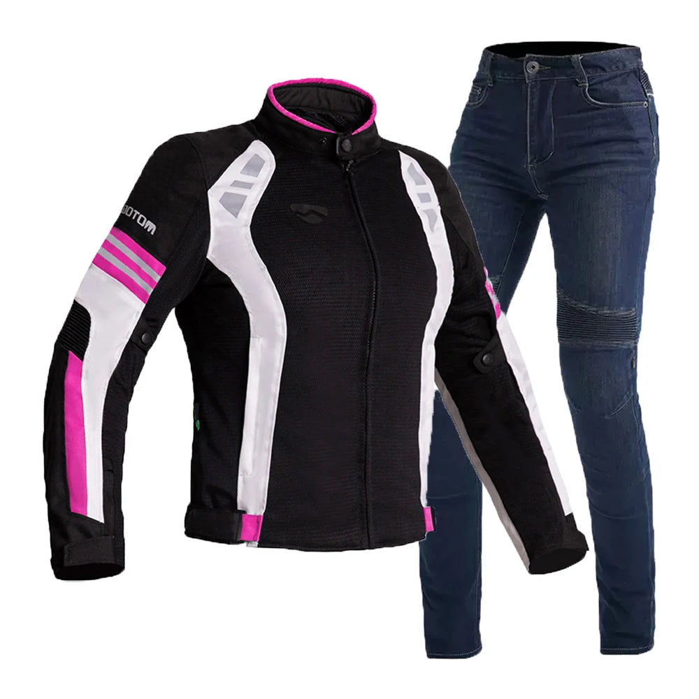 Motorcycle Suit Summer Chaqueta Moto Mujer Fall Prevention Motorcycle Clothes Wear Resistant Chamarra Motociclista Breathable Mo