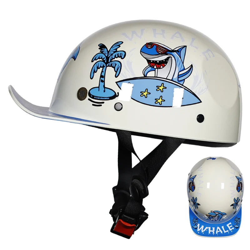 ORZ Children's Vintage Duck Tongue Baseball cap Helmet Skateboard Bike Half Helmet Electric Motorcycle Safety Helmet