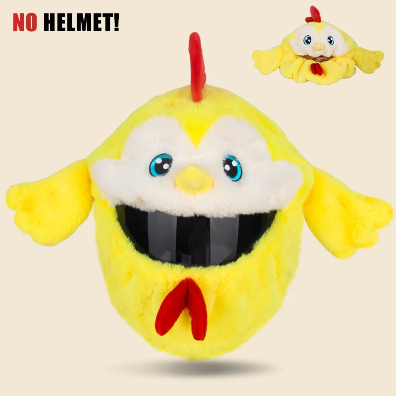 Uchoose Motorcycle Helmet Cover Cartoon Plush Helmets Hat With Crazy Large Flexible Ears Funny Helmet Protective Case For Riding