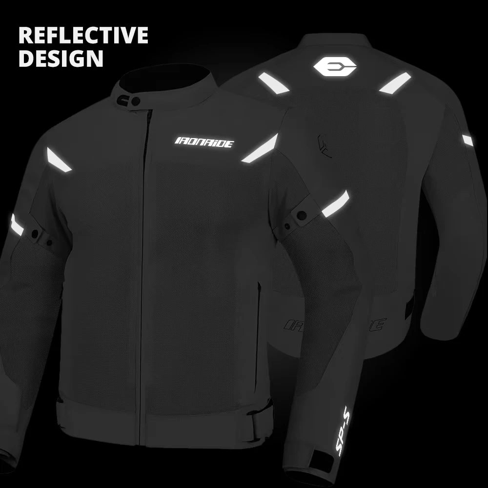 Motorcycle Jacket Anti-fall Breathable Summer Men Coat Moto Protective Gear Motorbike Riding Clothing Moto Jacket